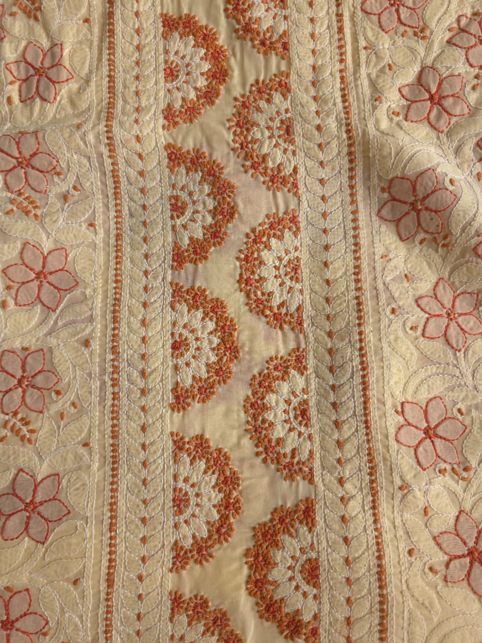 Beige and Brown Designer cotton set