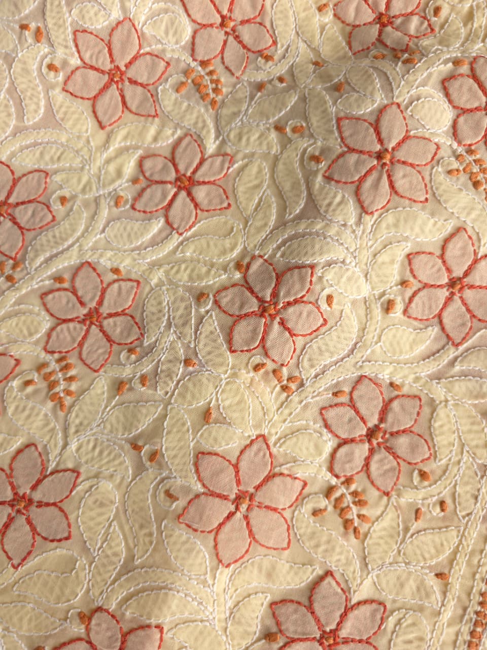 Beige and Brown Designer cotton set