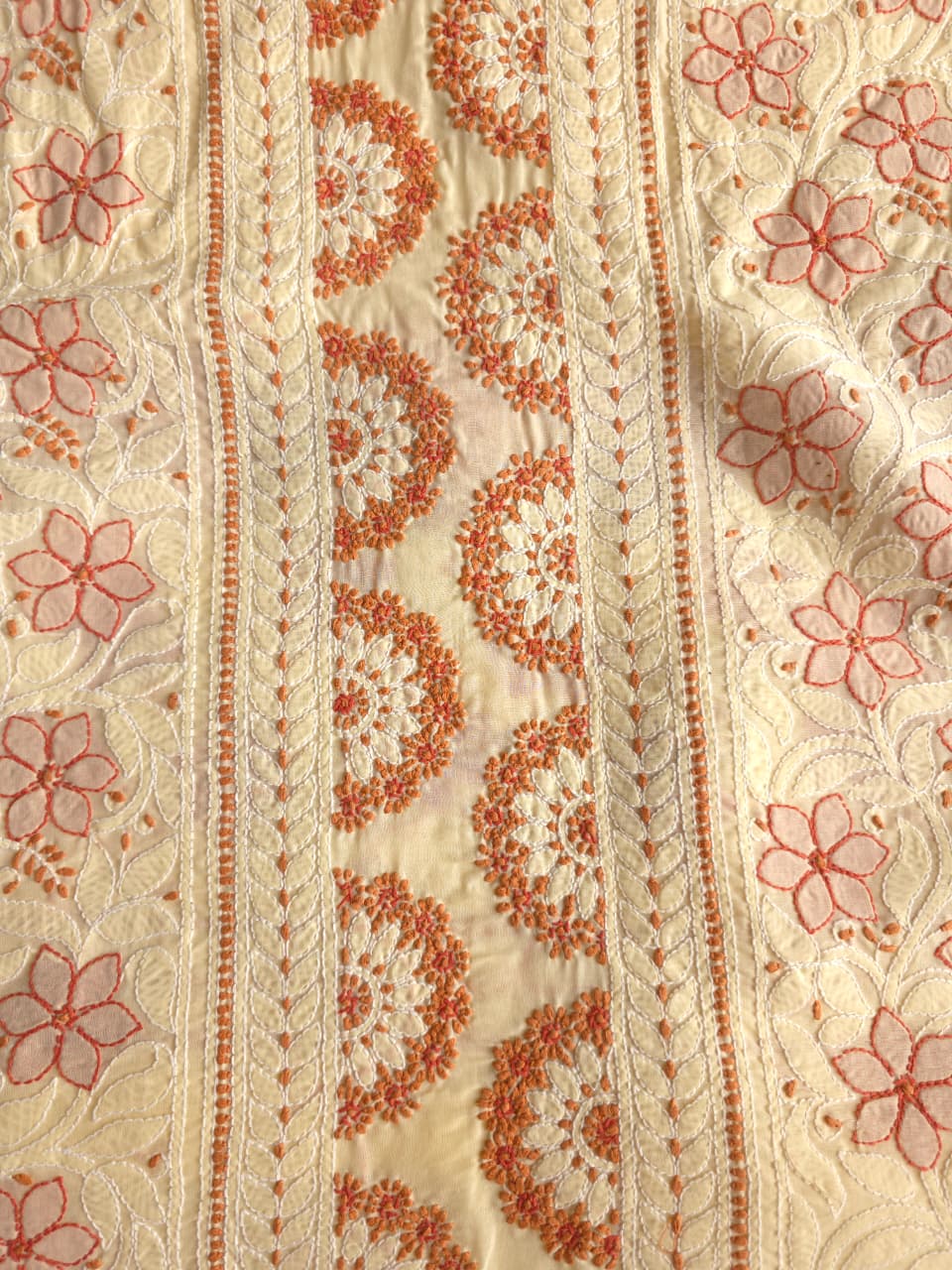 Beige and Brown Designer cotton set