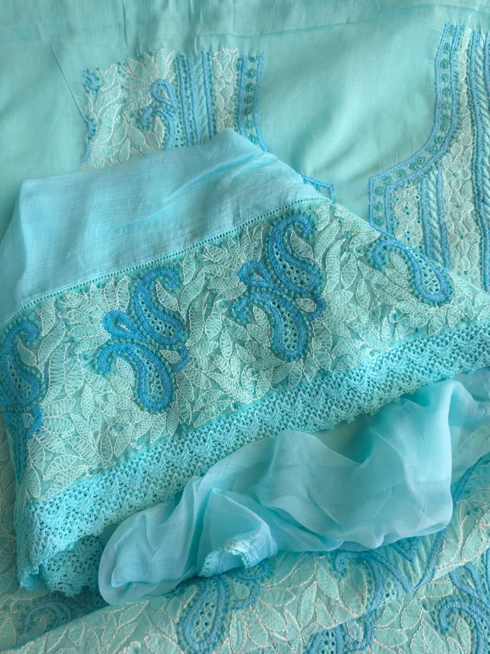 Premium Cotton Designer full set with handwork and beautiful dupatta