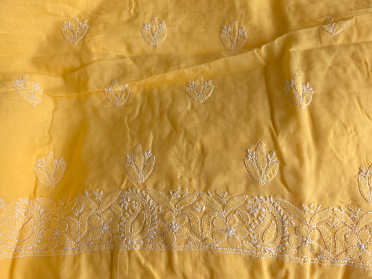 Yellow Angarkha pattern full set with Jaaliwork