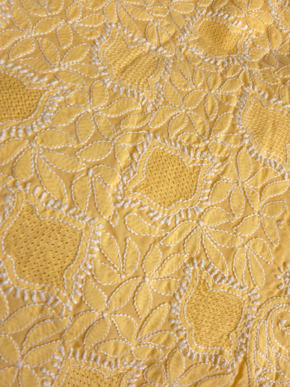 Yellow Angarkha pattern full set with Jaaliwork