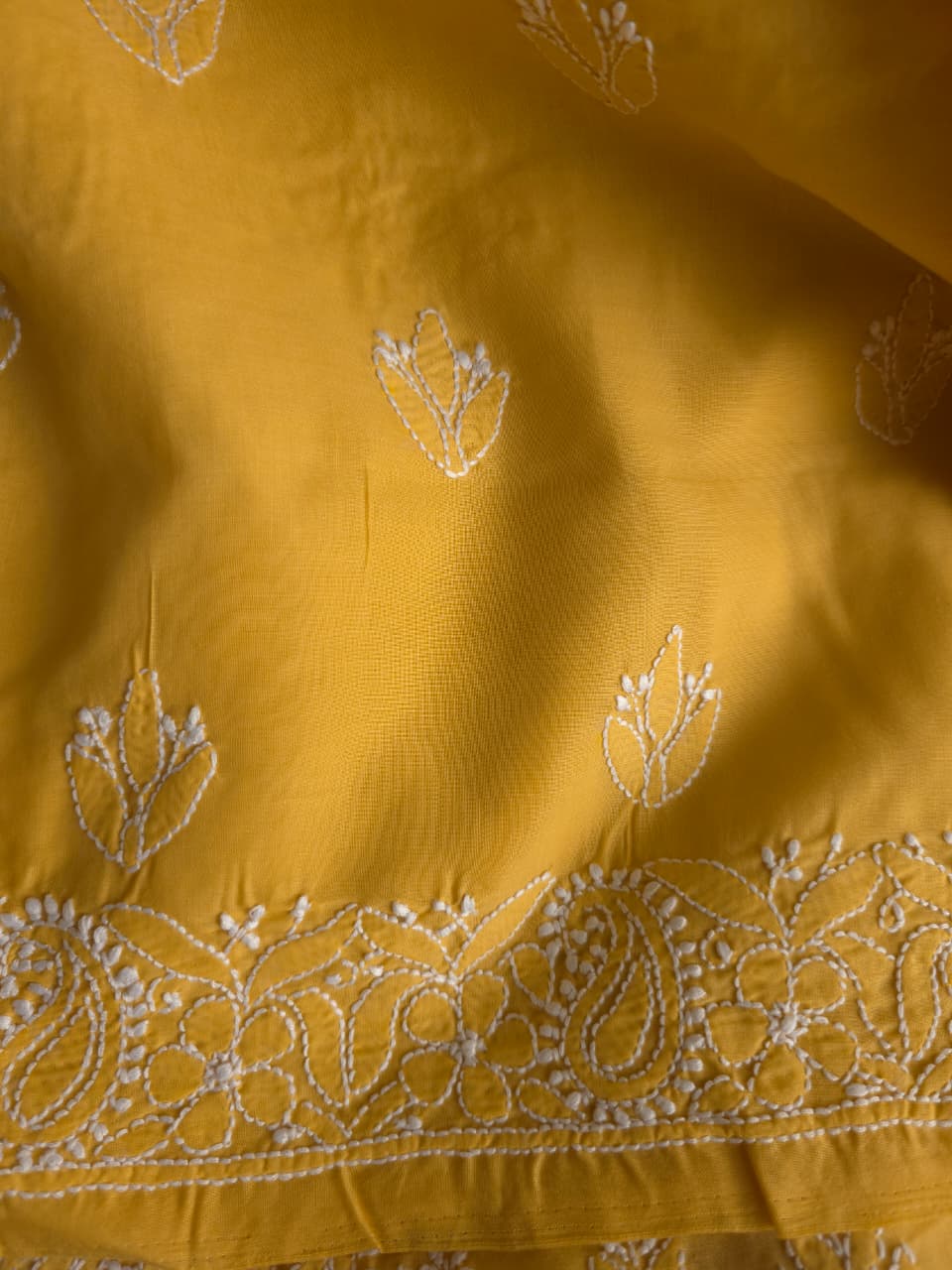 Mustard Yellow Angarkha Pattern Full set with Jaaliwork