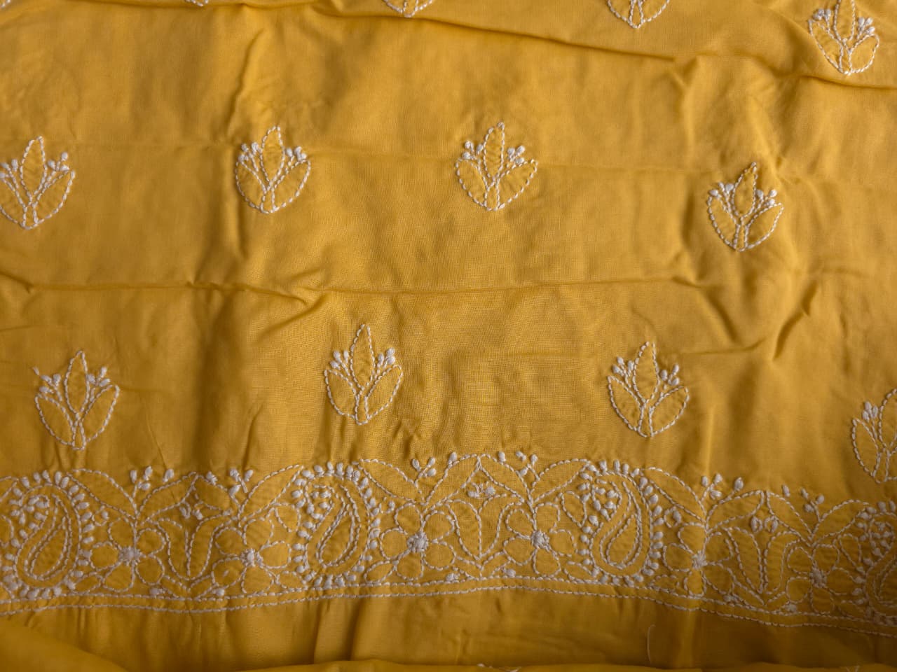 Mustard Yellow Angarkha Pattern Full set with Jaaliwork