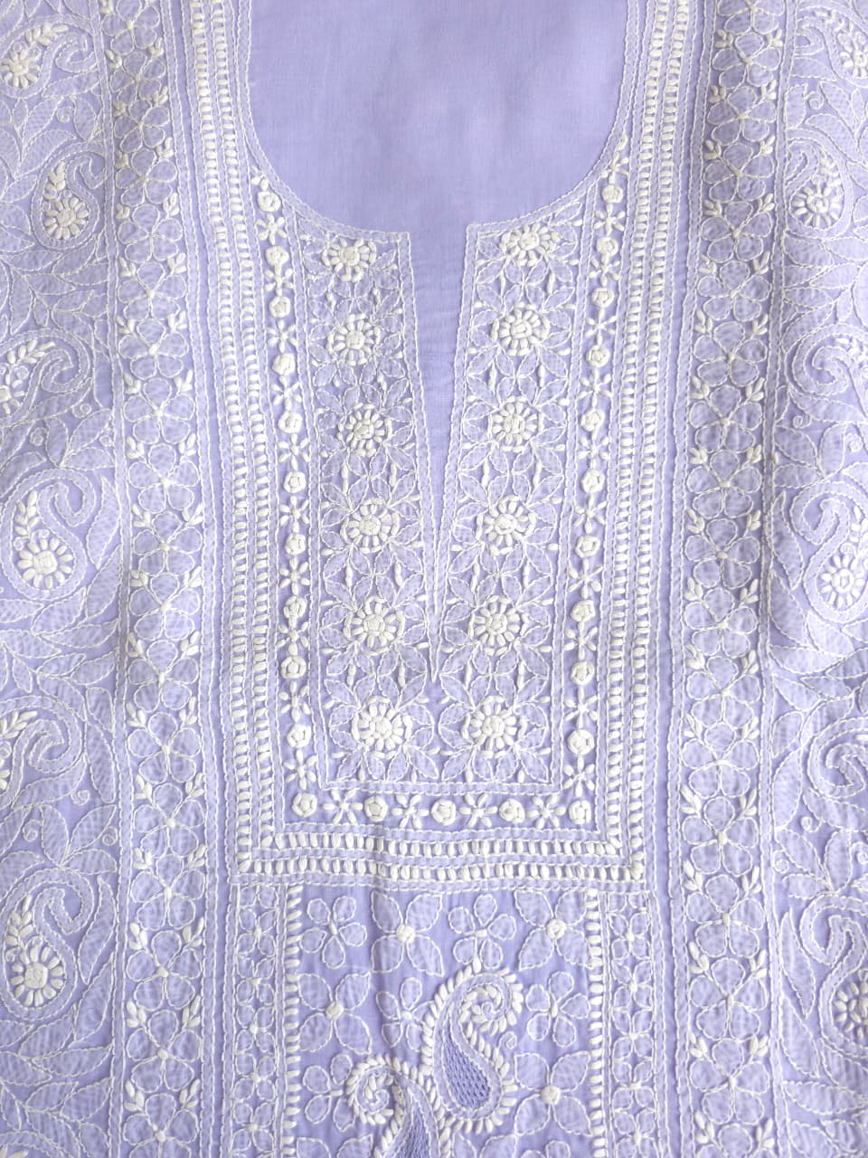 Premium Designer cotton Full set with fine chikankari jaalwork