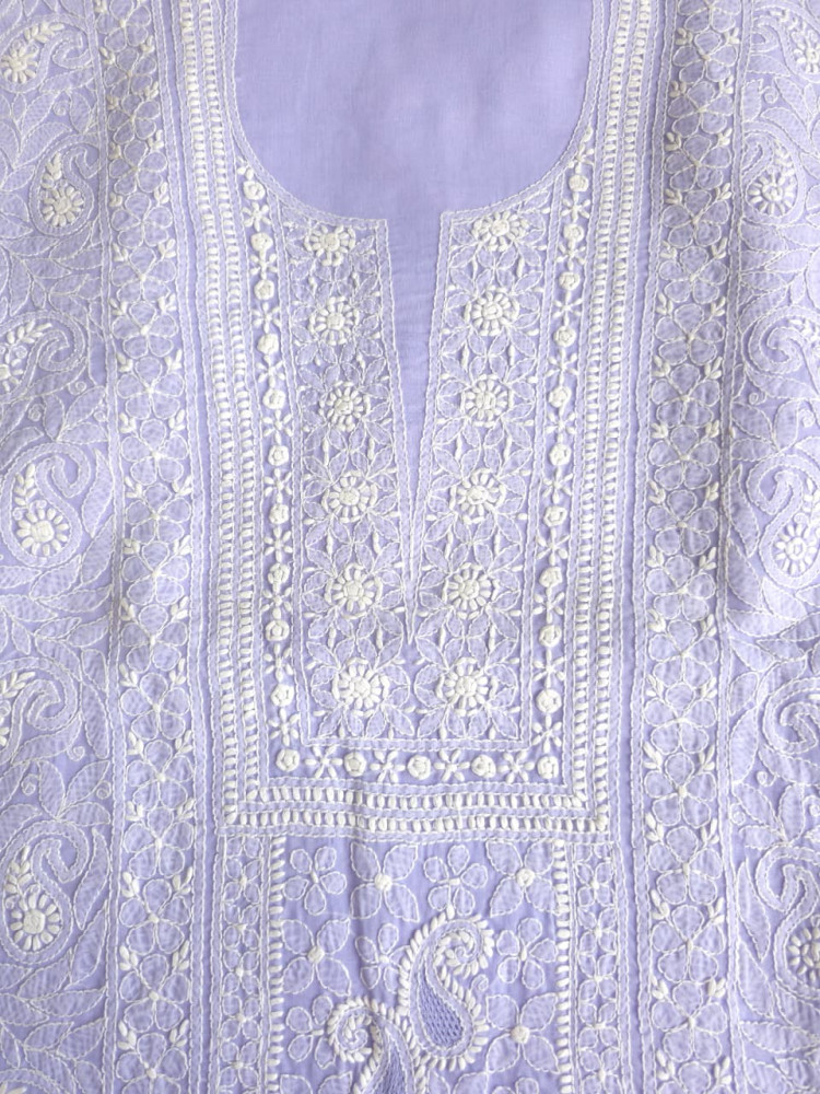 Image of Premium Designer cotton Full set with fine chikankari jaalwork