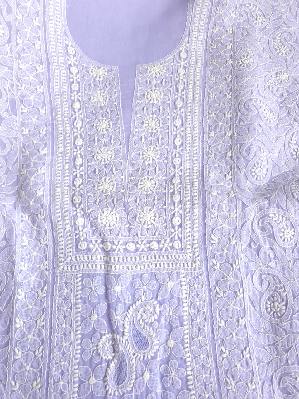 Premium Designer cotton Full set with fine chikankari jaalwork