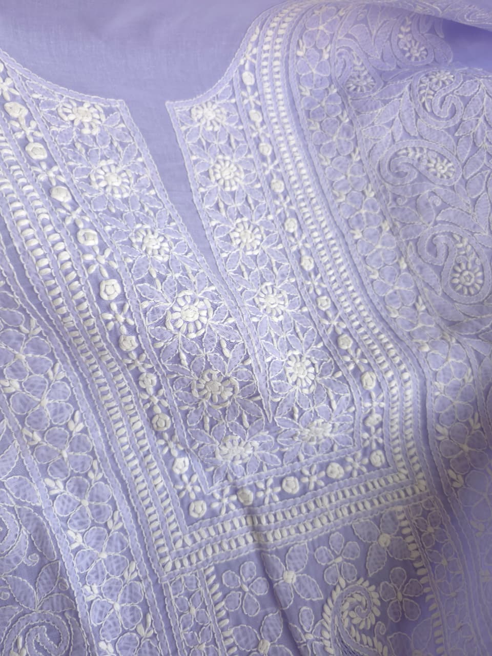 Premium Designer cotton Full set with fine chikankari jaalwork