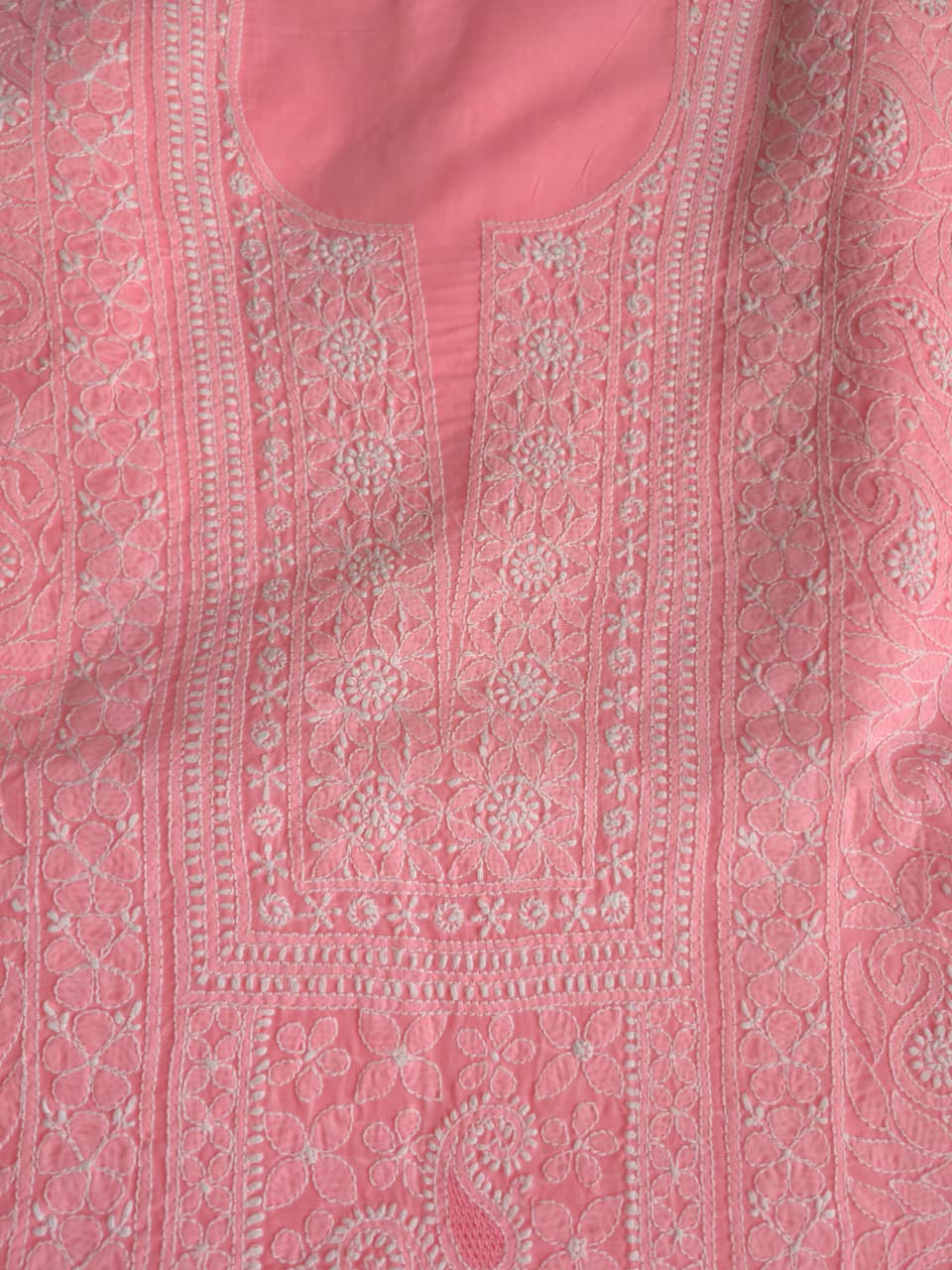 Designer cotton full suit with beautiful dupatta