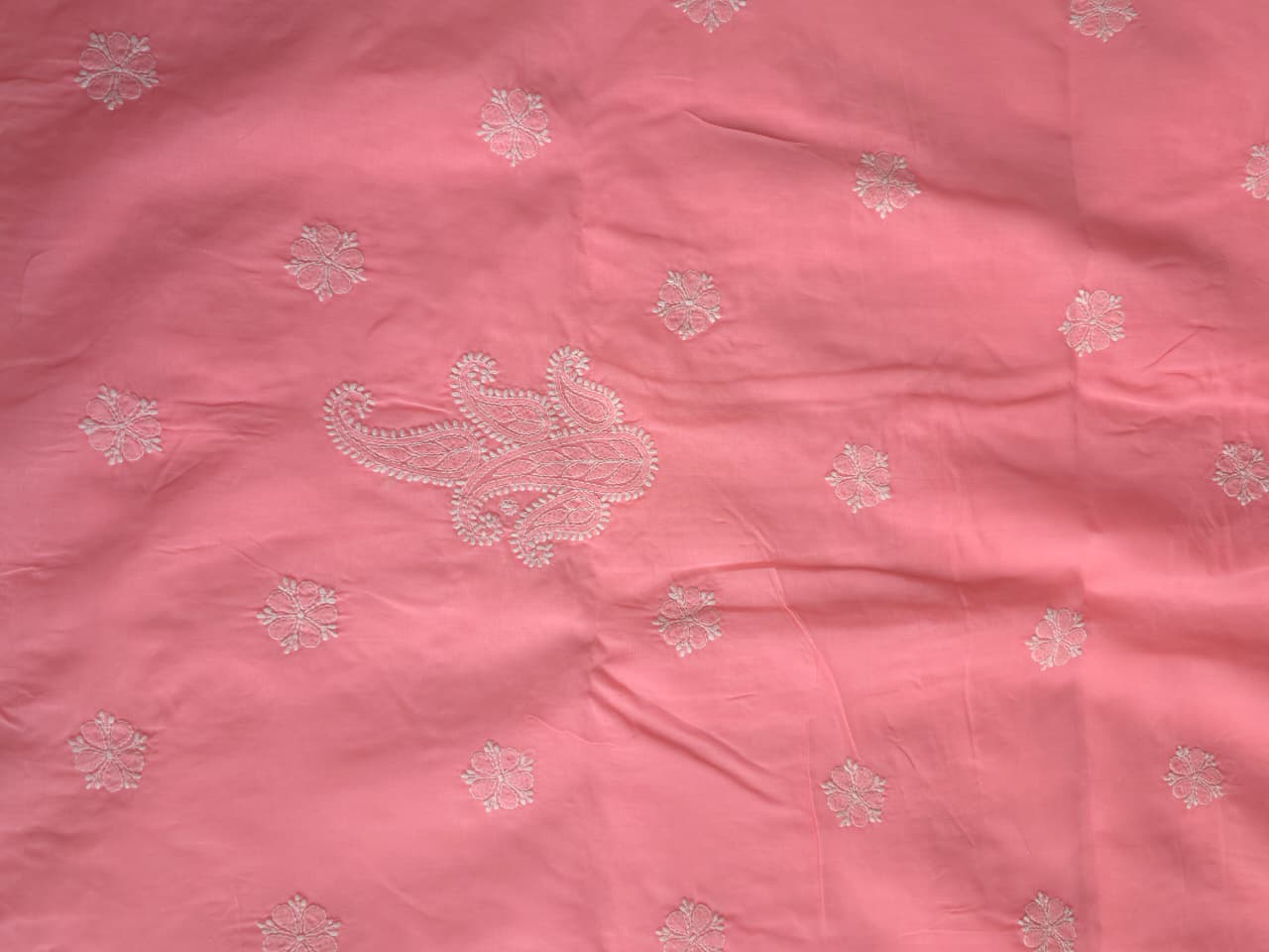 Designer cotton full suit with beautiful dupatta