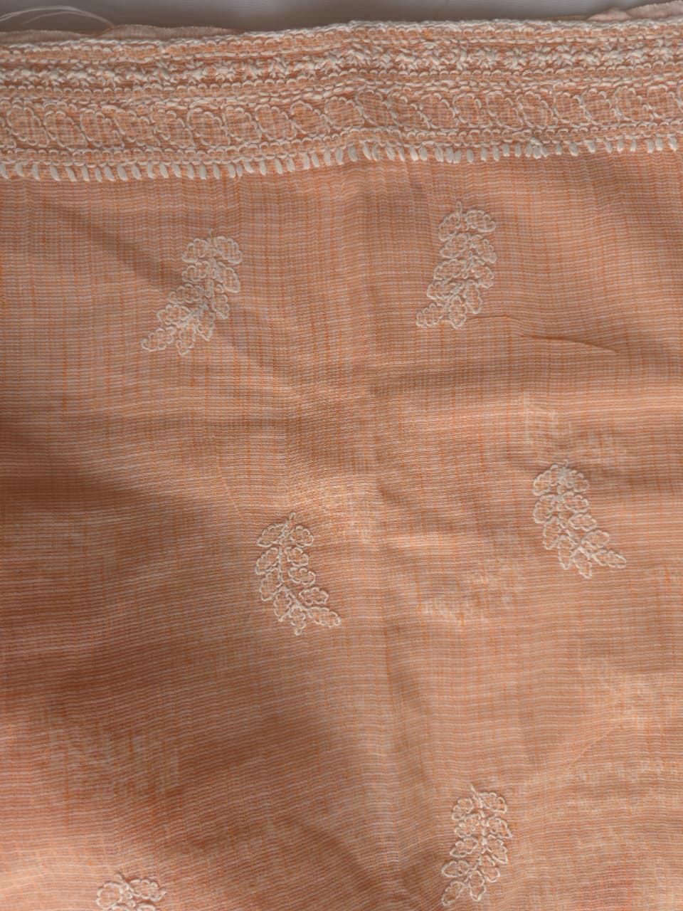 Peach full set with Kota kurta and embellishments