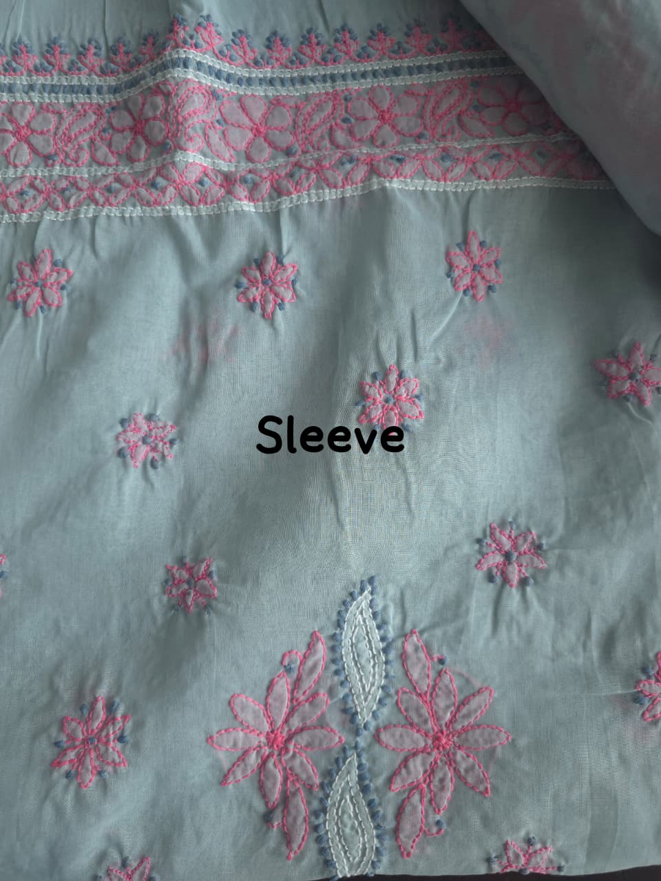 Grey cotton set with Contrast work and Designer dupatta