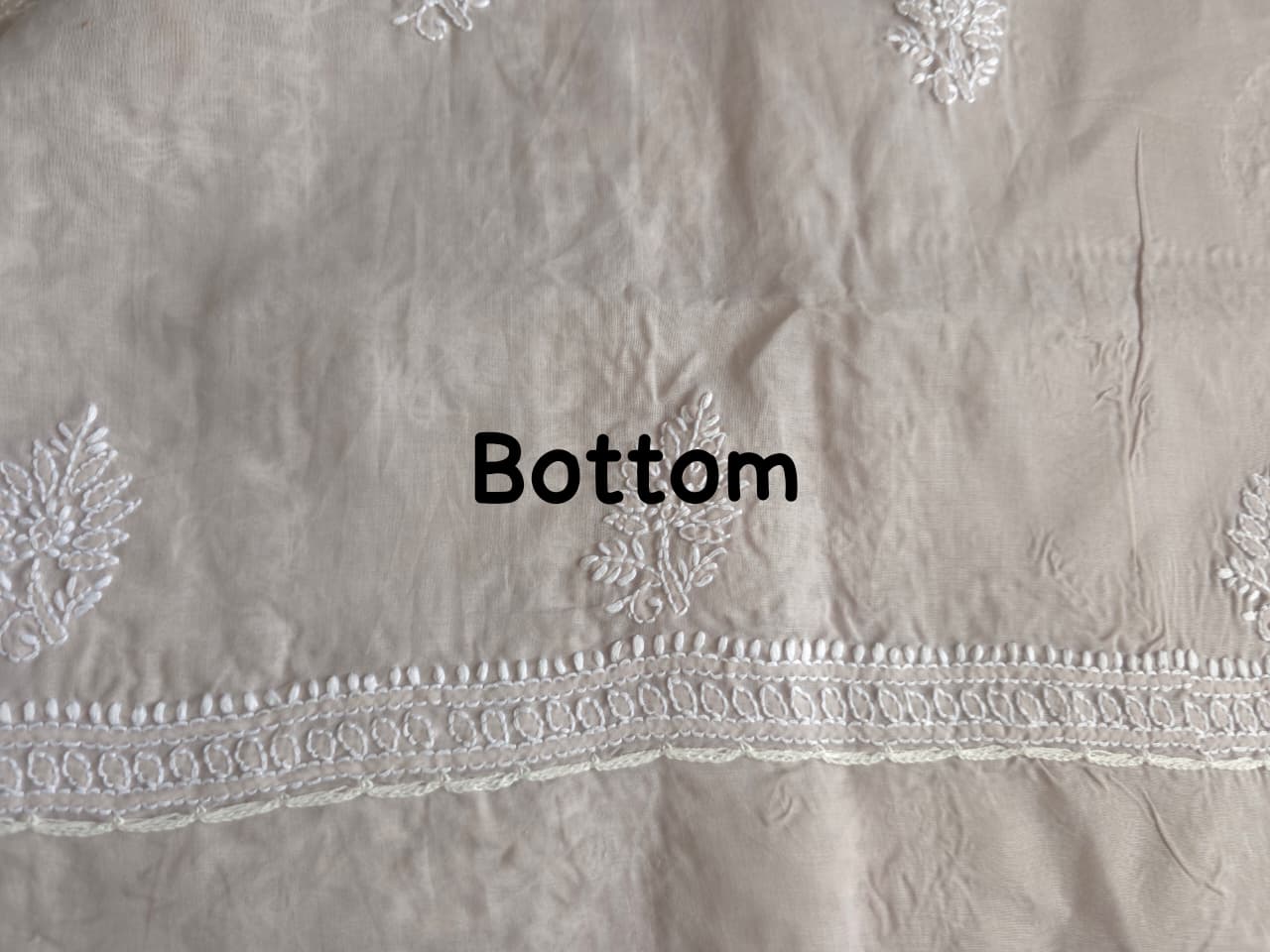 Light Grey cotton full set with heavy handwork