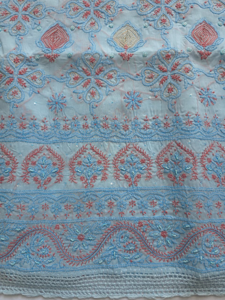 lucknowi cotton dress material AL KARAM Lucknowi Cotton Dress Material Wholesale