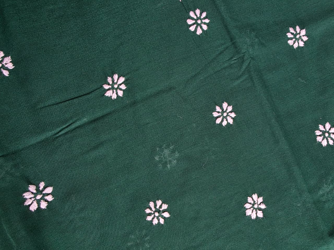 Pure cotton unisex kurta fabric with fine handwork