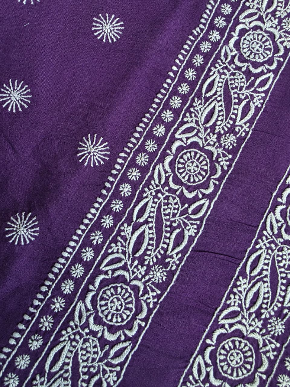 Purple color Unisex pure cotton kurta fabric