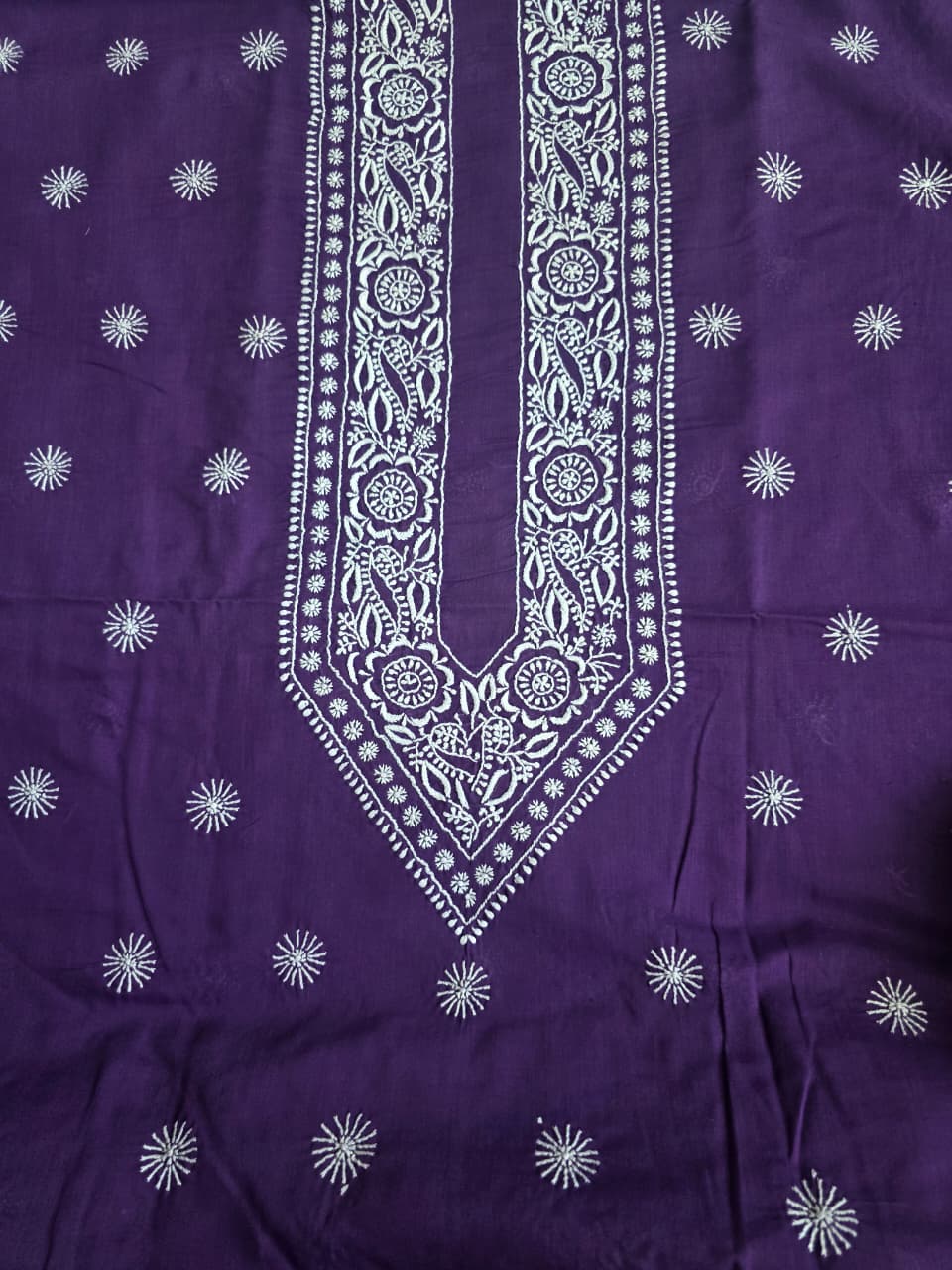 Purple color Unisex pure cotton kurta fabric