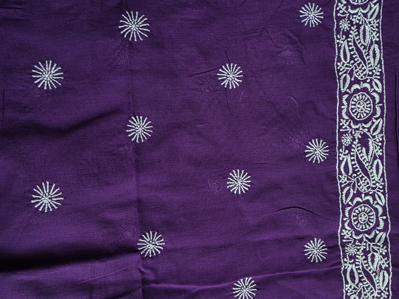 Purple color Unisex pure cotton kurta fabric