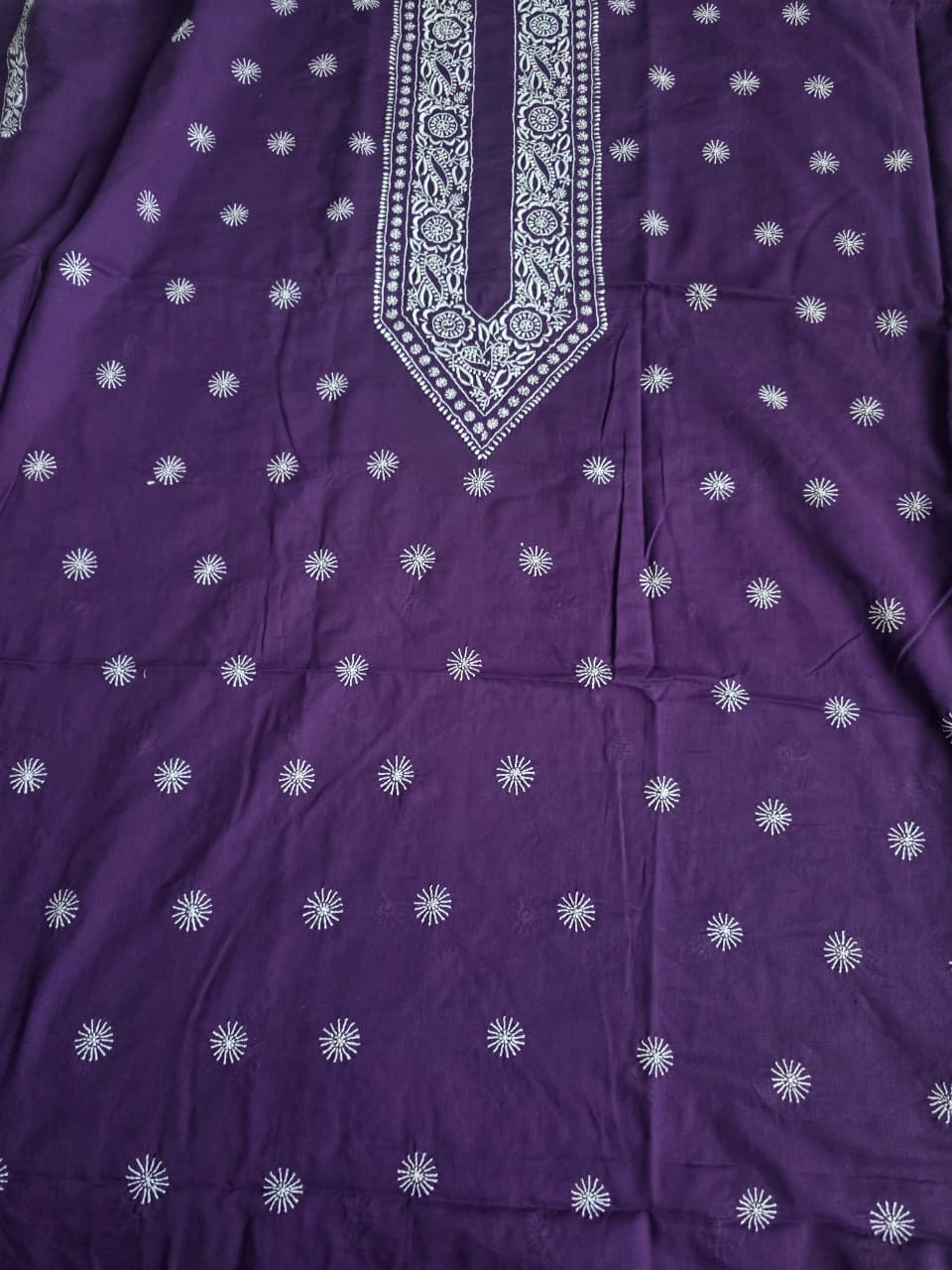 Purple color Unisex pure cotton kurta fabric