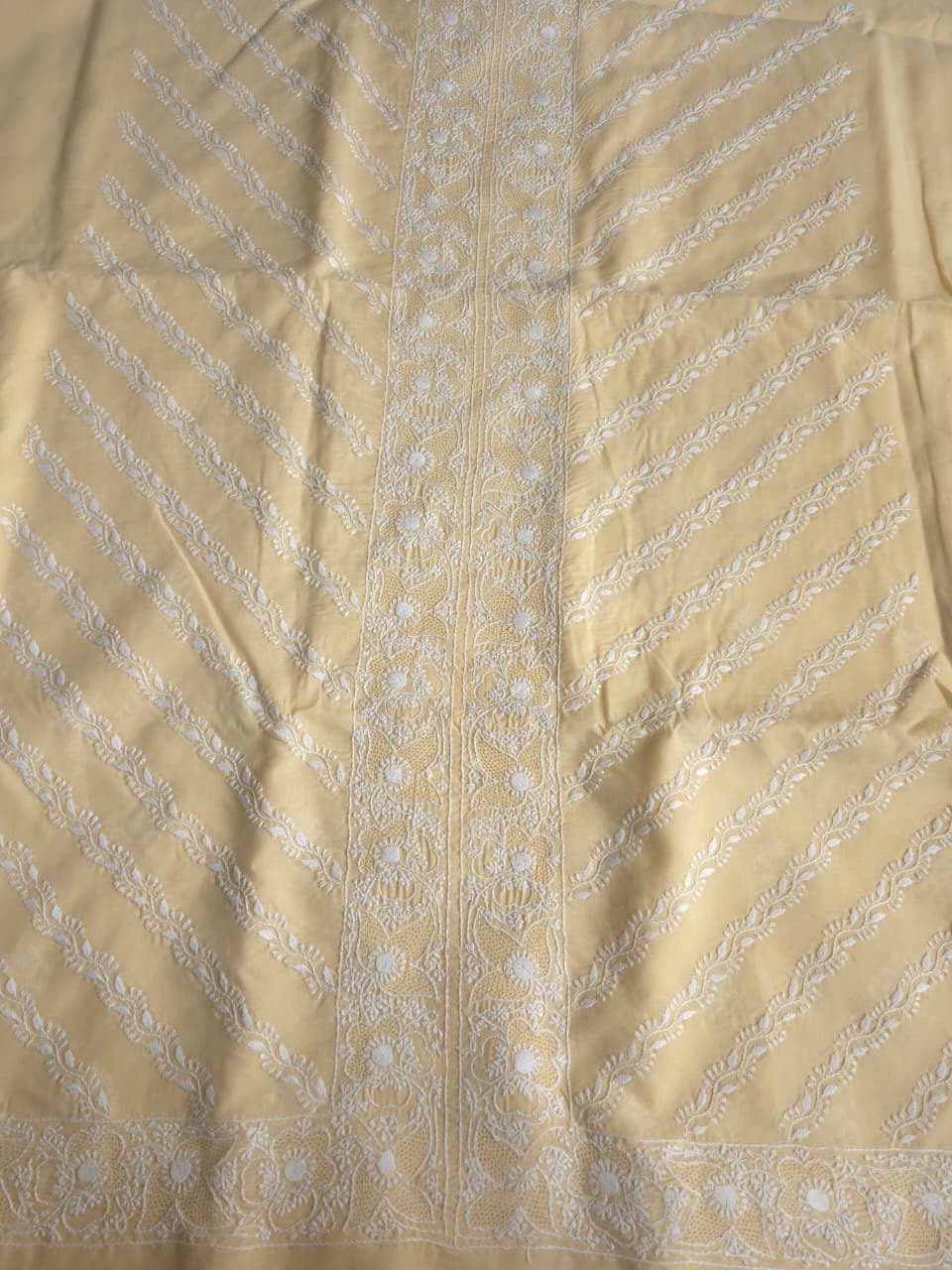 Beige Cotton full set with Jaaliwork