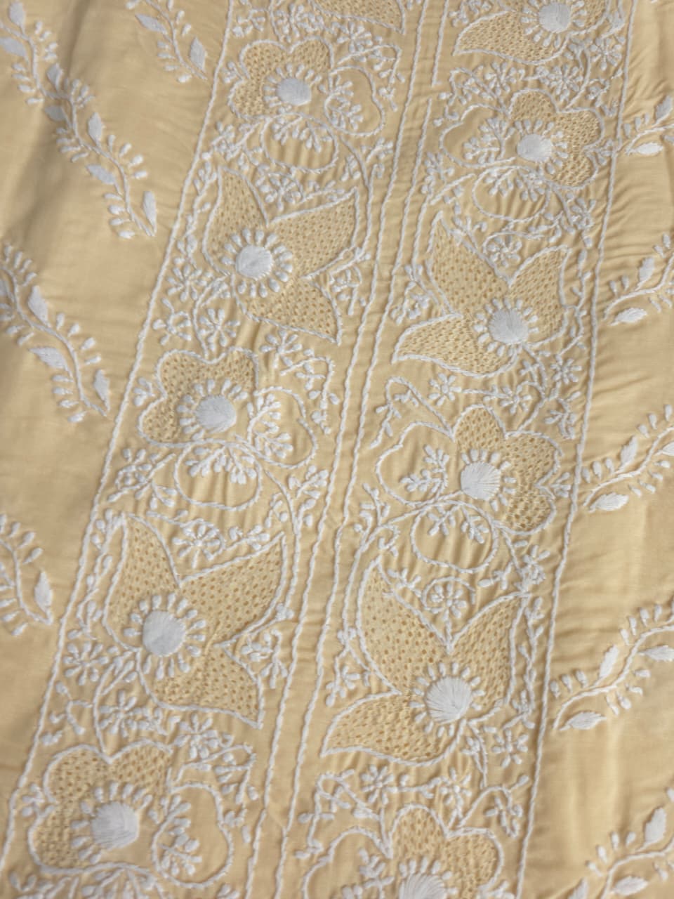 Beige Cotton full set with Jaaliwork