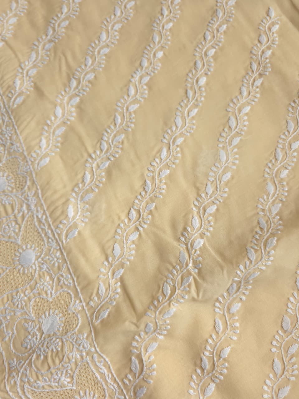 Beige Cotton full set with Jaaliwork