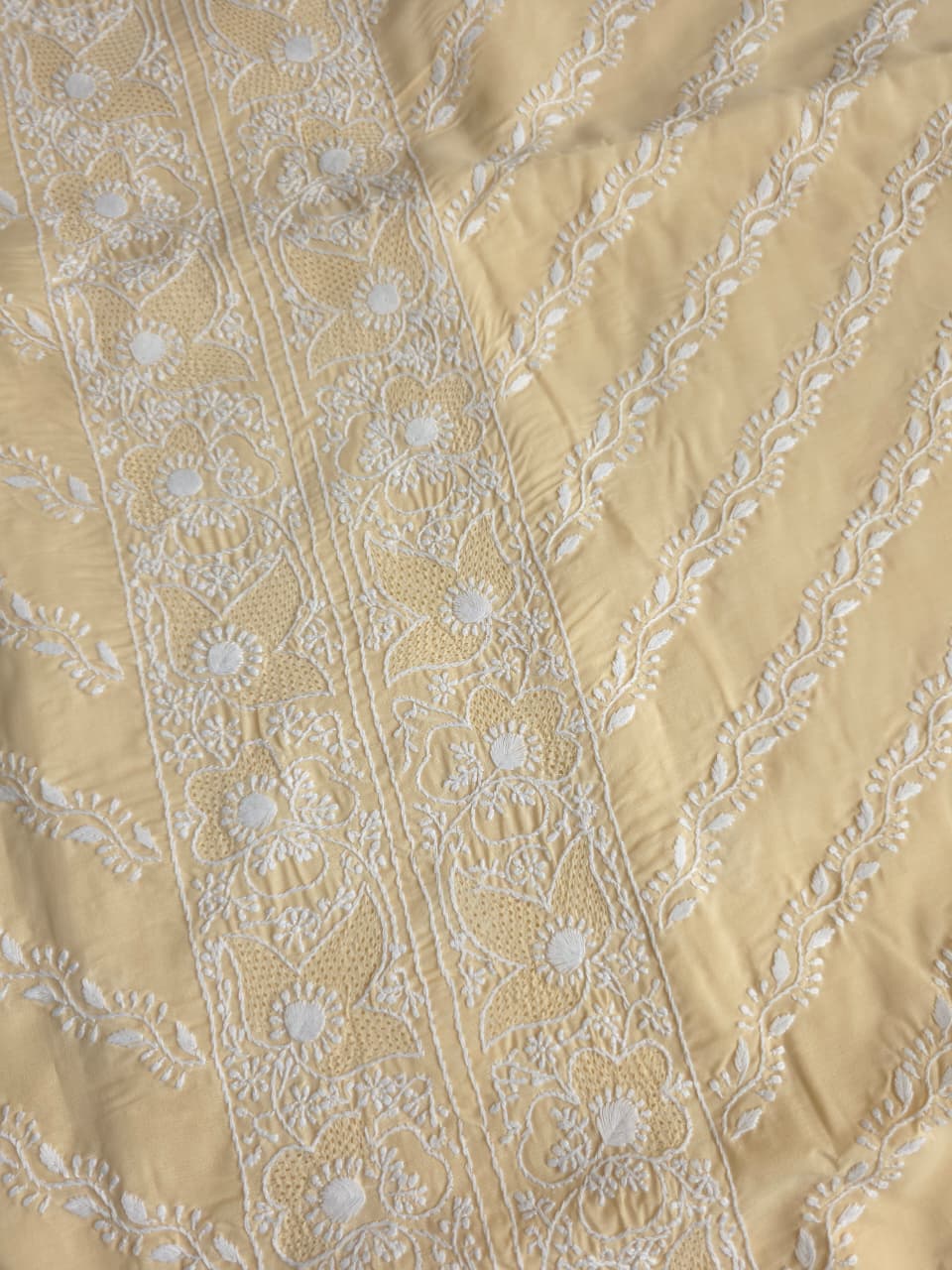 Beige Cotton full set with Jaaliwork