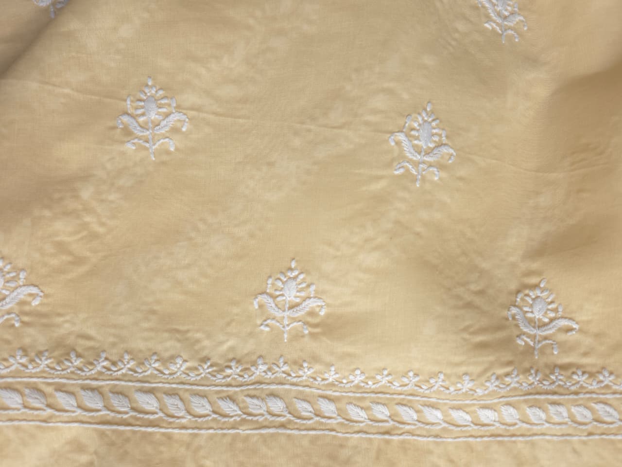 Beige Cotton full set with Jaaliwork