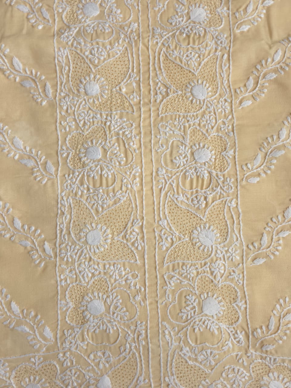 Beige Cotton full set with Jaaliwork