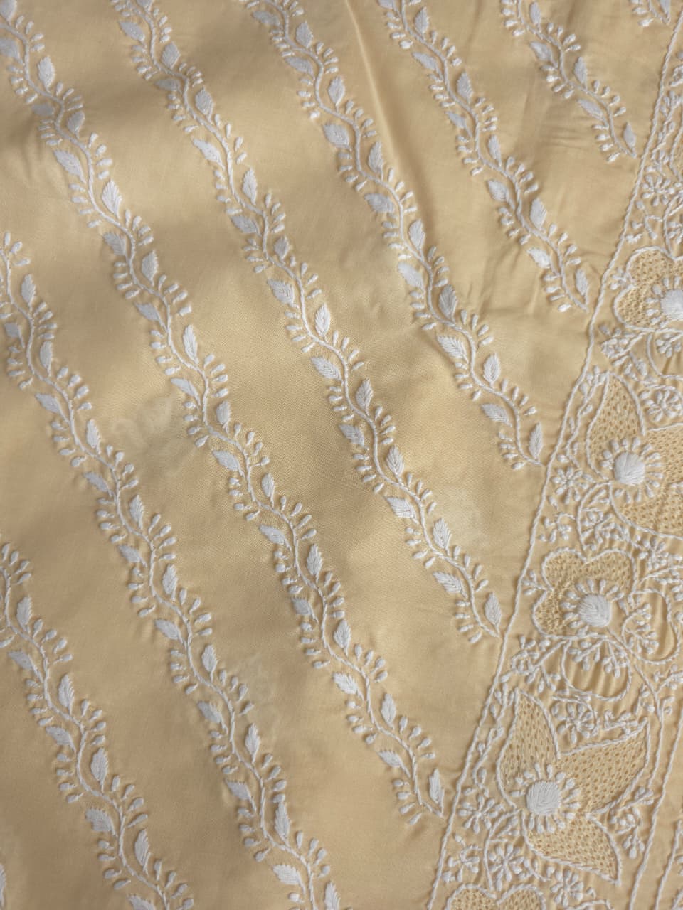 Beige Cotton full set with Jaaliwork