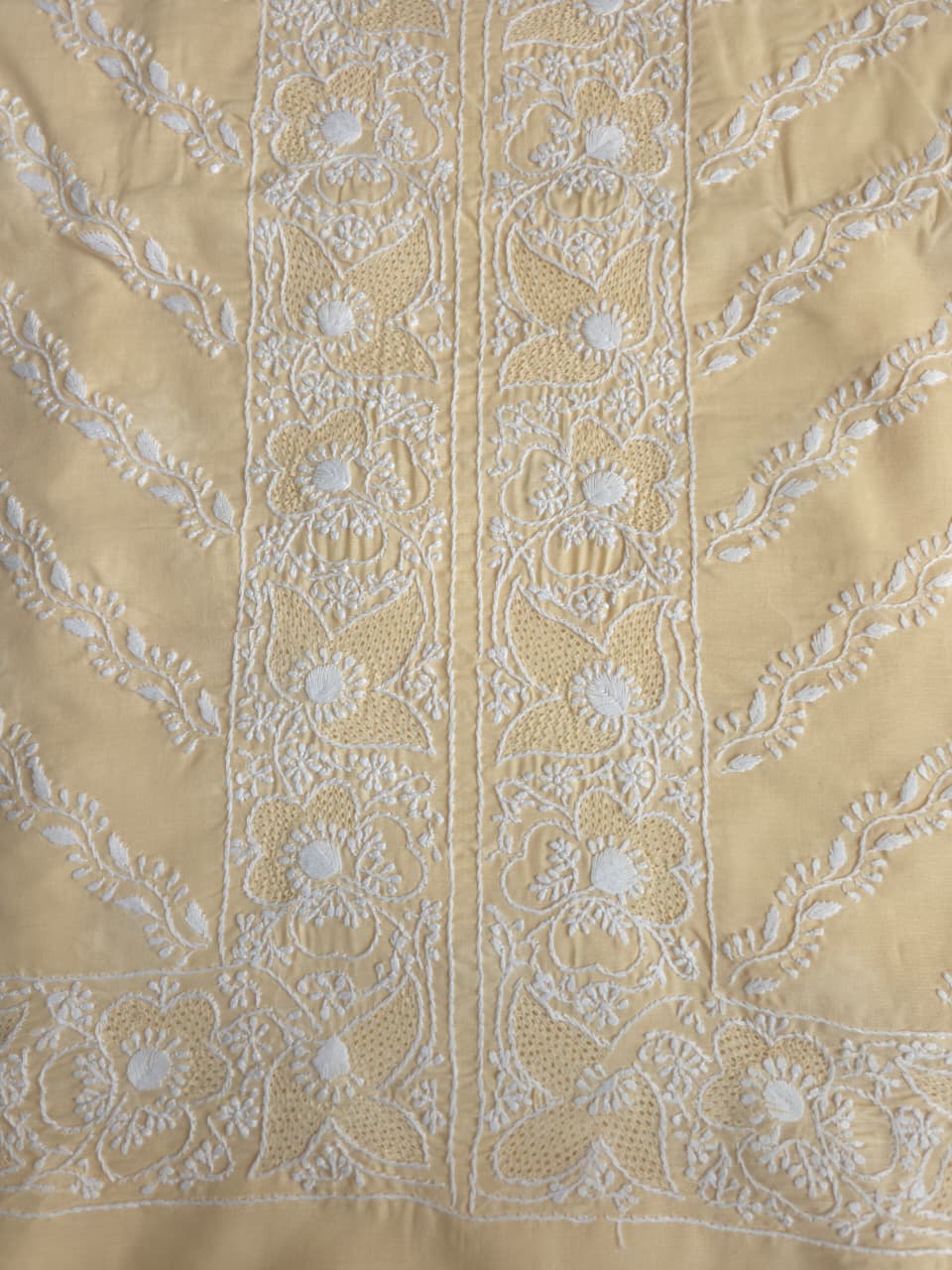 Beige Cotton full set with Jaaliwork
