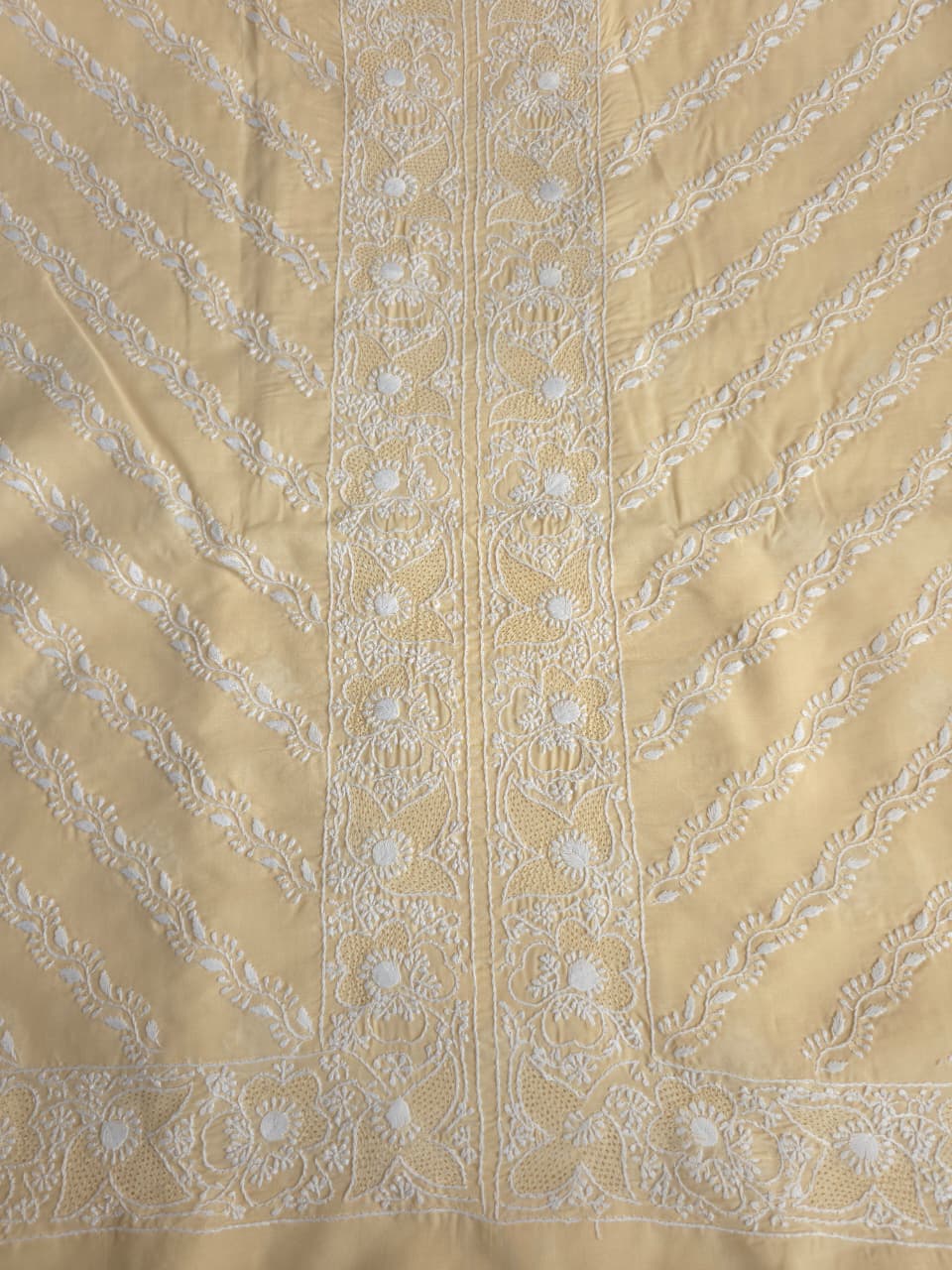 Beige Cotton full set with Jaaliwork
