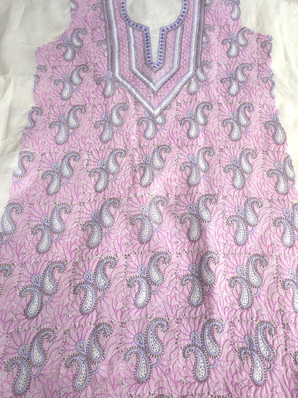 Premium Cotton Full set with contrast handwork and designer dupatta