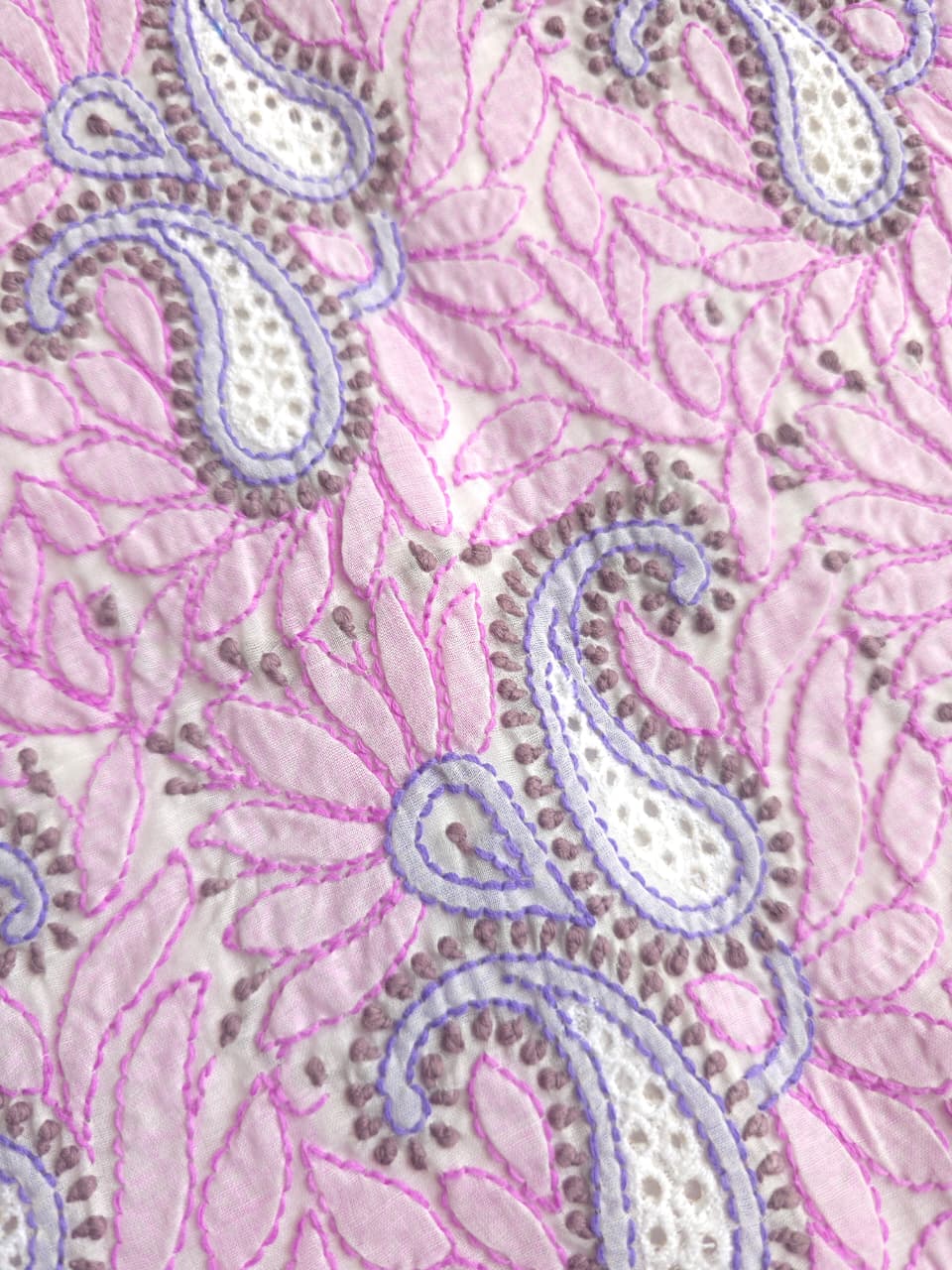 Premium Cotton Full set with contrast handwork and designer dupatta