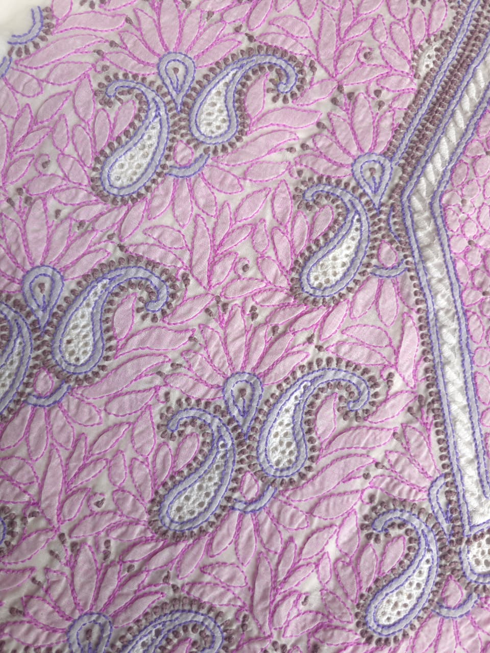 Premium Cotton Full set with contrast handwork and designer dupatta