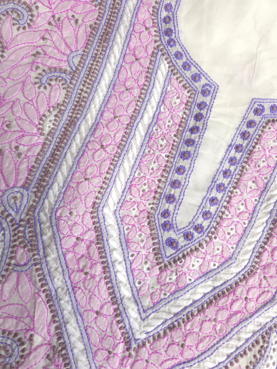 Premium Cotton Full set with contrast handwork and designer dupatta