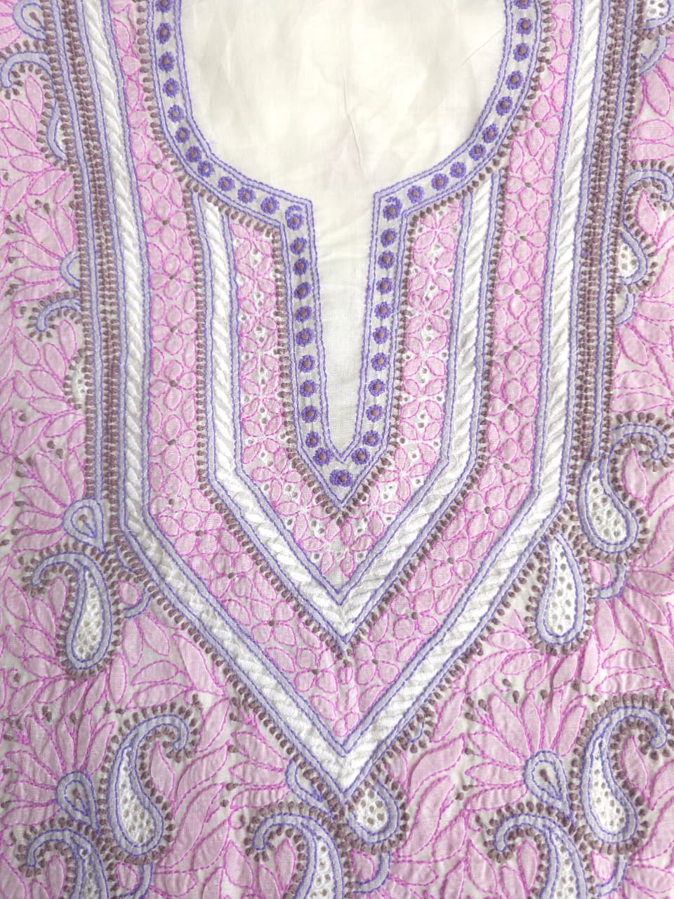Premium Cotton Full set with contrast handwork and designer dupatta