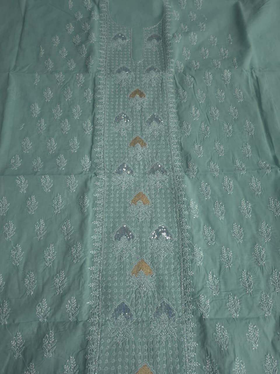 Grey Color full set with beautiful handwork