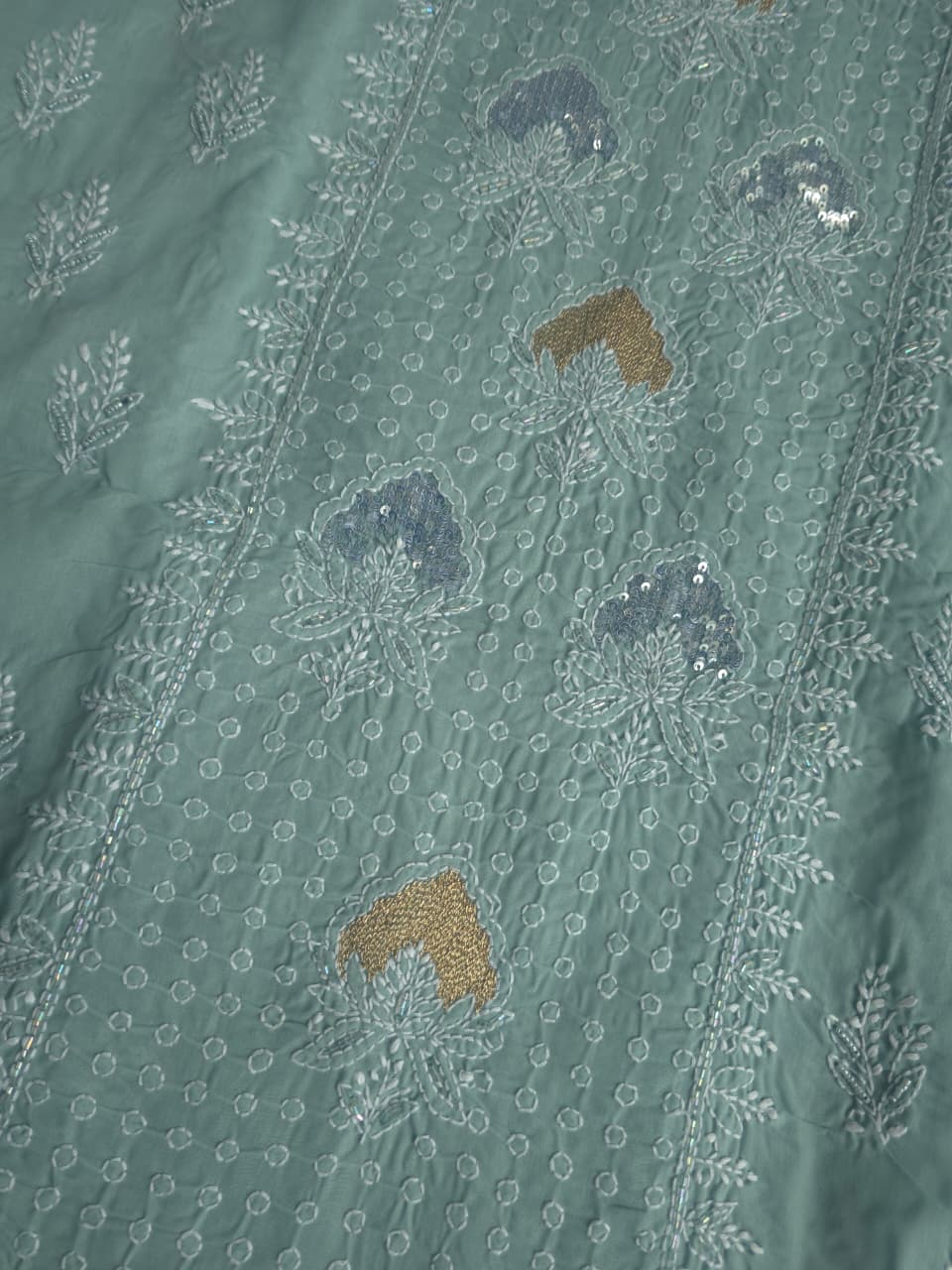 Grey Color full set with beautiful handwork
