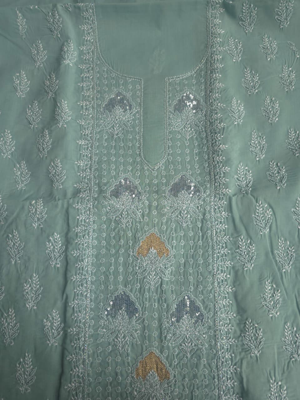 Grey Color full set with beautiful handwork