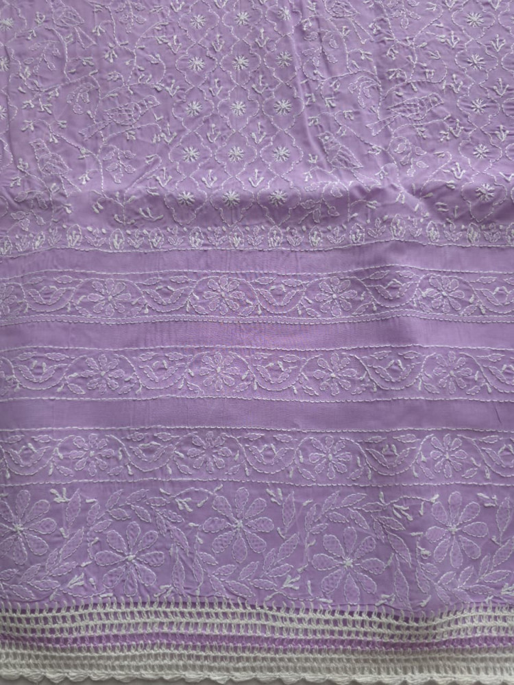 Image of Lilac Cotton full set with finest handwork only