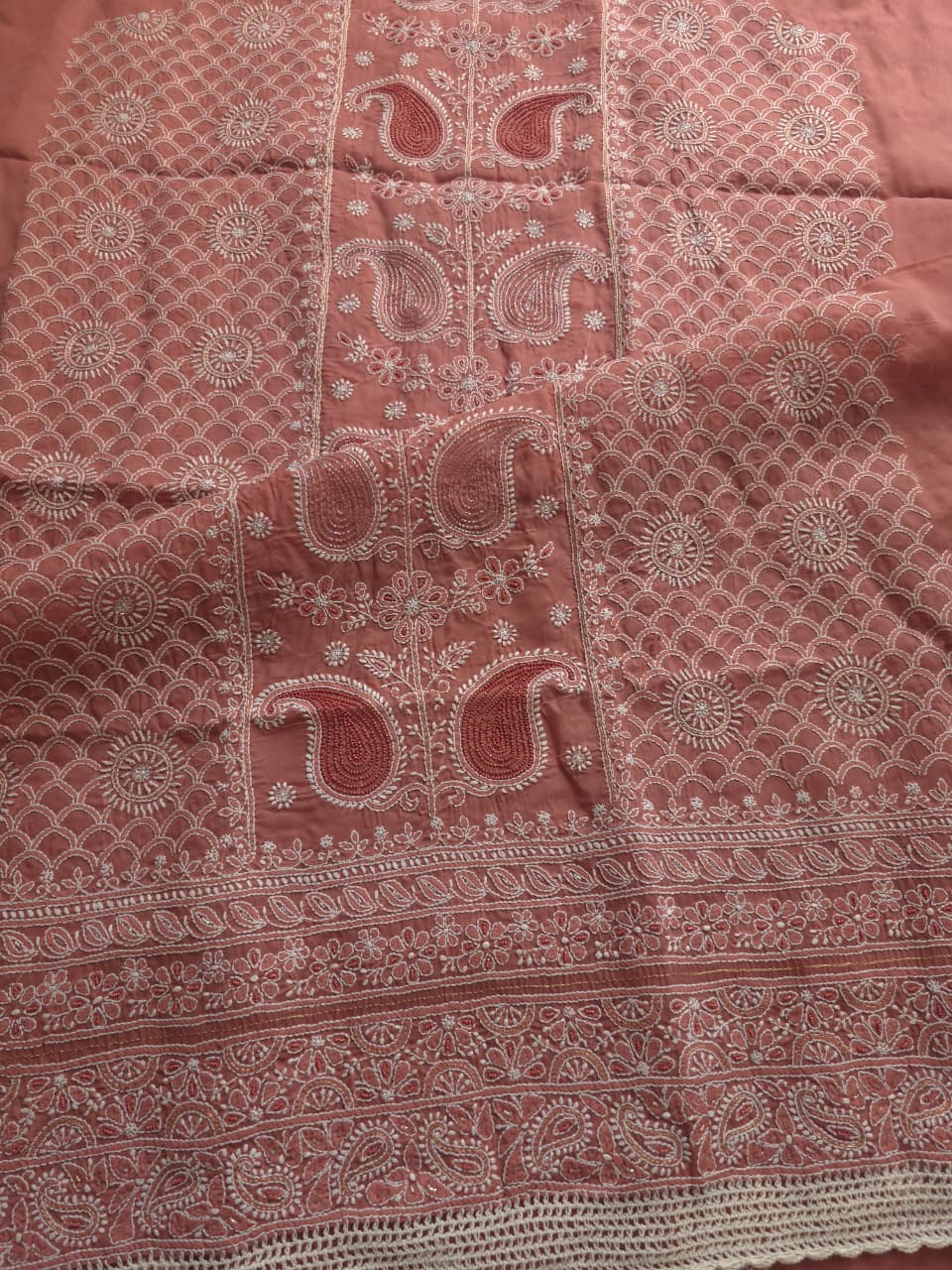Cotton Full set with fine handwork and add on