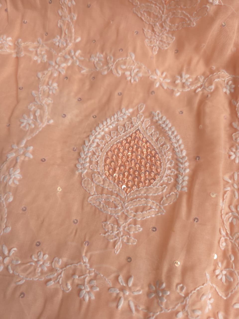 Peach Full set with Gorgeous Handwork and embellishments