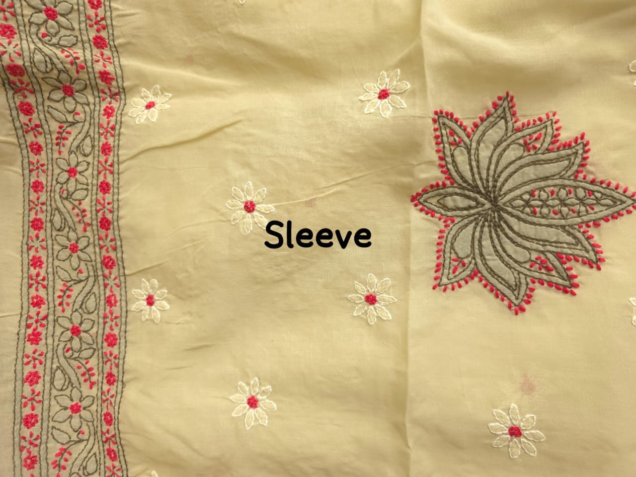 Dusty olive green full set with contrast handwork and jaaliwork