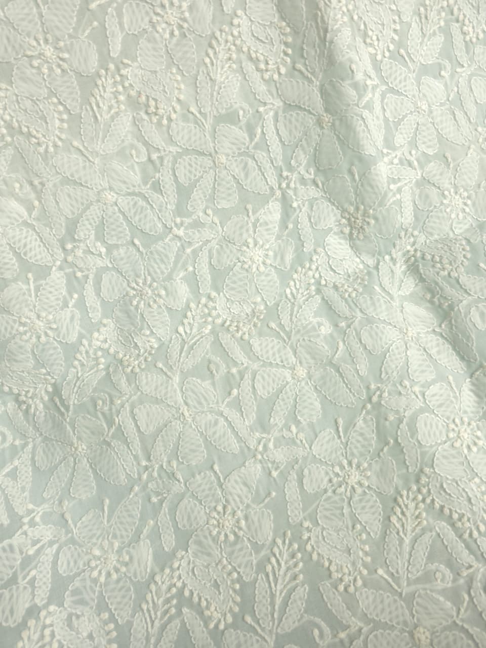 Pastel Mint Green cotton full set with Daraz and jaalwork