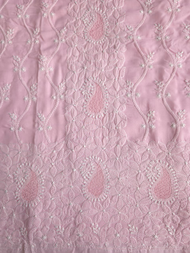 Image of Baby Pink set with handwork chikankari jaalwork &amp; jaaliwork