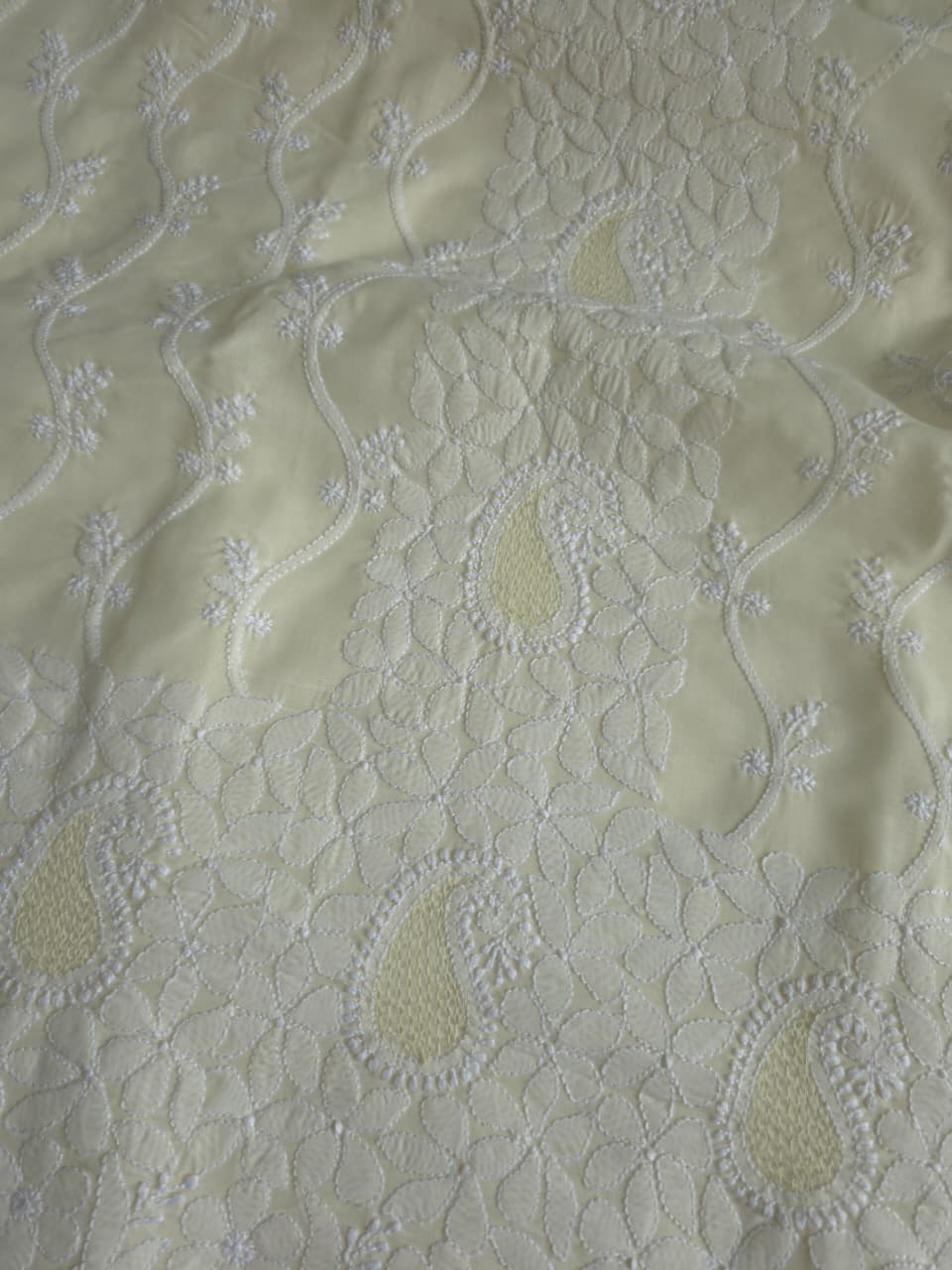 Cream color full set with handwork chikankari and Jaaliwork