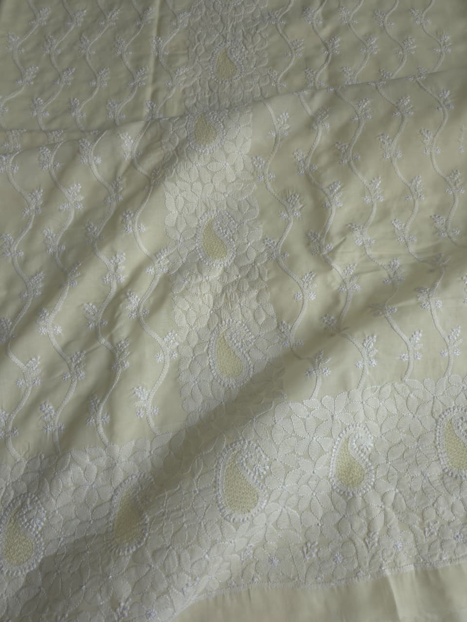 Cream color full set with handwork chikankari and Jaaliwork