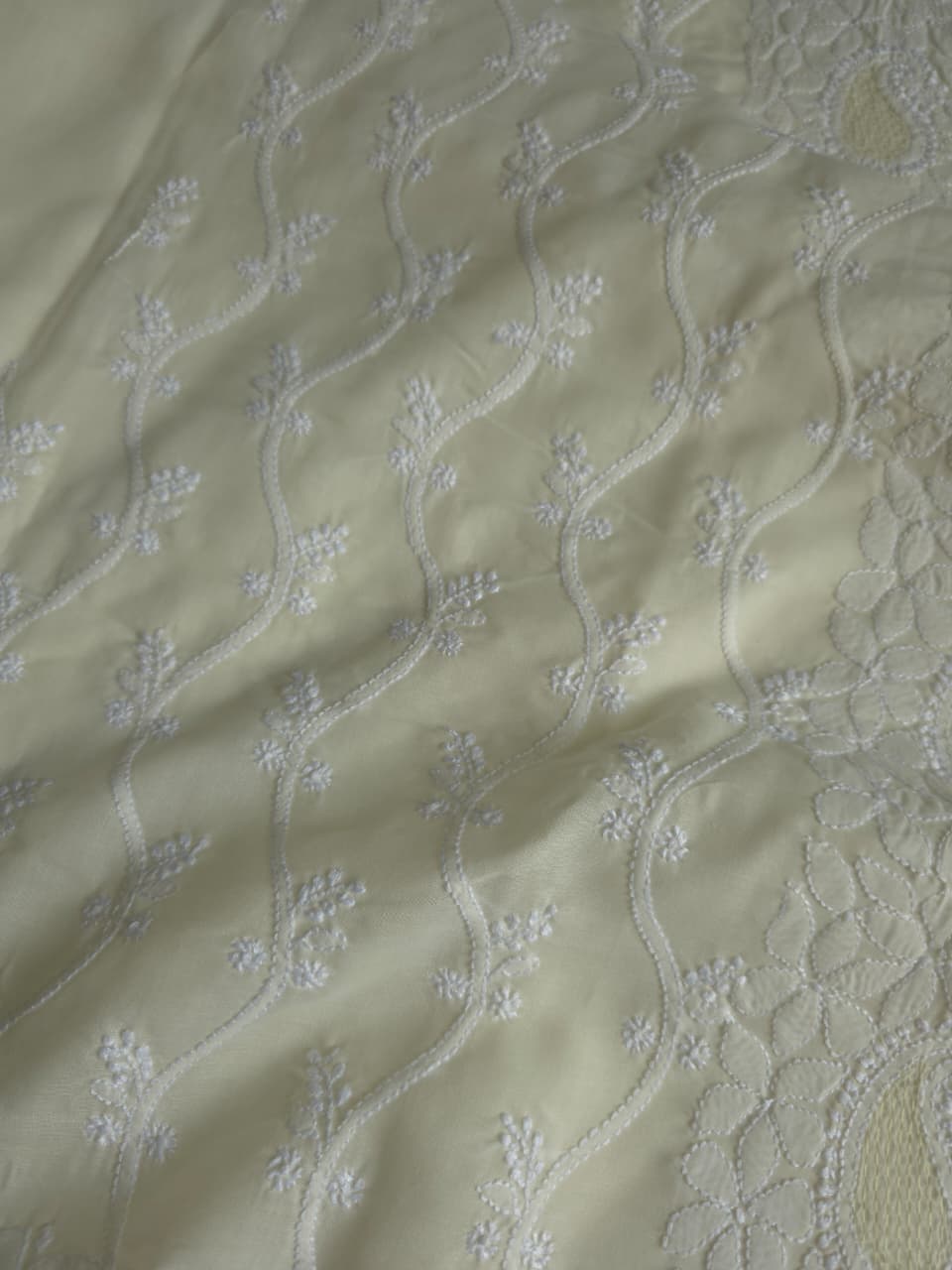 Cream color full set with handwork chikankari and Jaaliwork