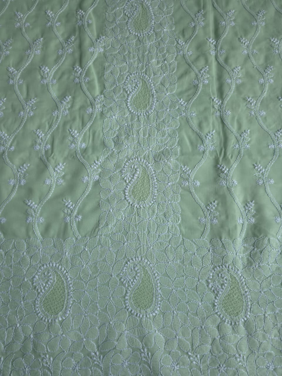 Sage Green Full set with handwork chikankari  jaaliwork